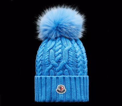 MONCLER2023春夏新作 ポンポン付き ウール&カシミヤニット帽 (MONCLER