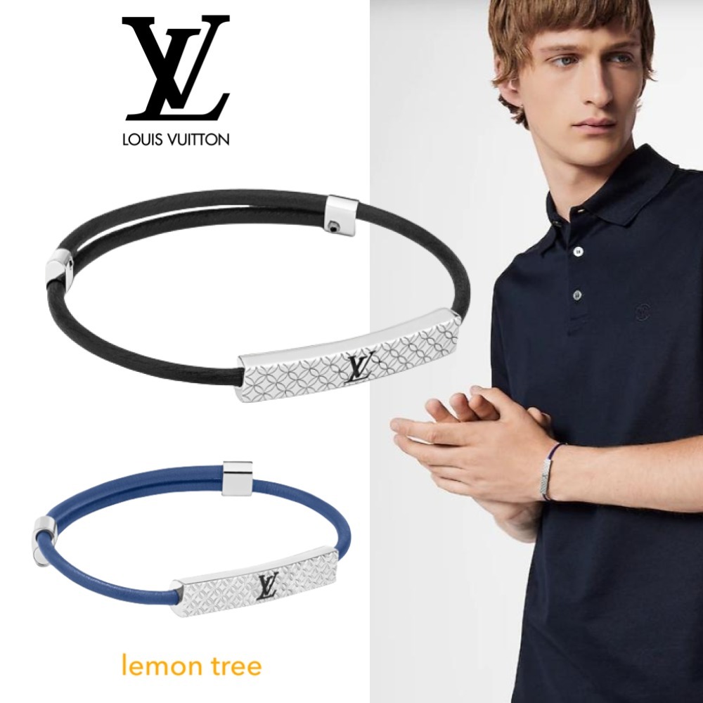 Louis Vuitton】ブレスレット レザー プレート ロゴ M8114Z (Louis