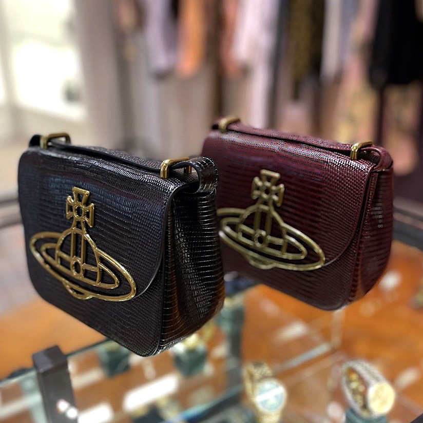 ☆vivienne westwood☆LINDA ロゴ クロスボディバッグ / Lizard