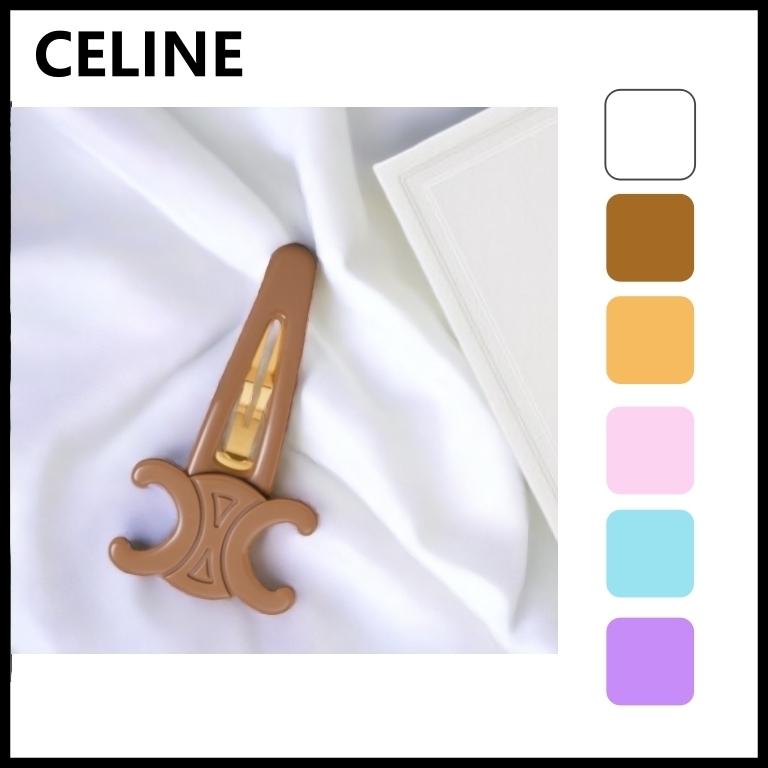 CELINE】セリーヌ トリオンフ ラージ スナップ ヘアクリップ (CELINE
