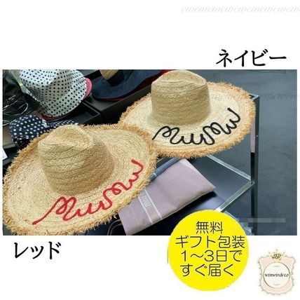 MiuMiu(ミュウミュウ) ストローハット(レディース) - ブランド通販のBUYMA