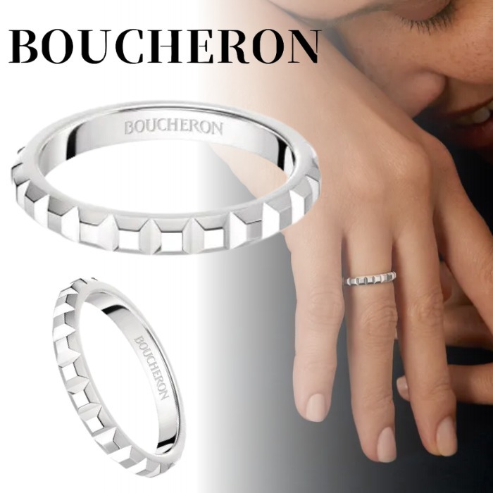 国内直営【BOUCHERON】キャトル クル ド パリ リング M プラチナ