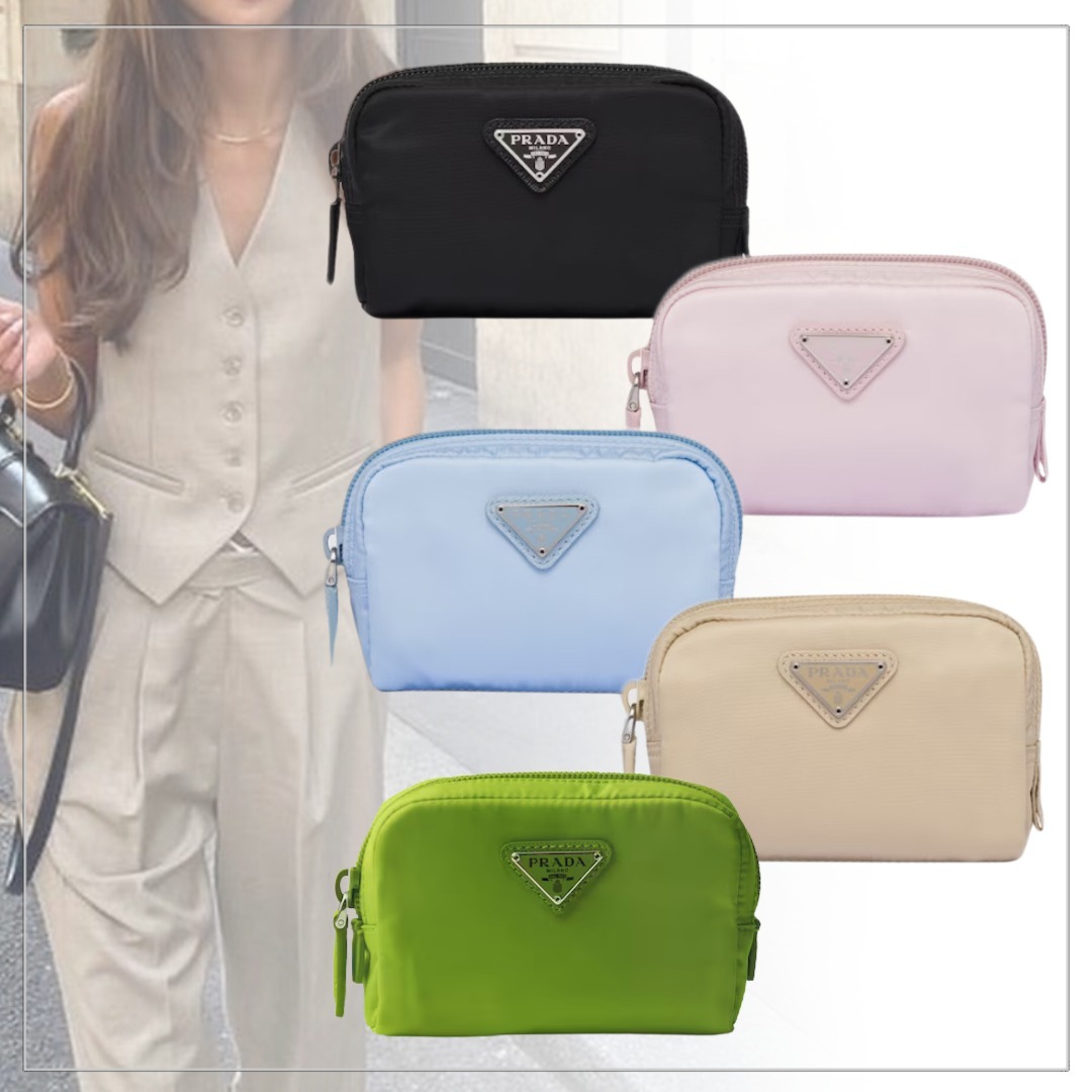 大人気ギフト】PRADA◇Re-Nylon ミニポーチ 小物入れ ロゴ付き (PRADA