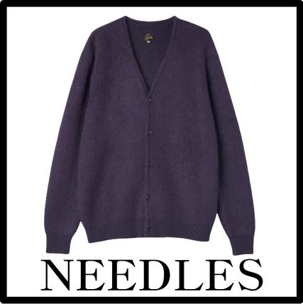 Needles Vネットカーディガン パープル カーディガン M Needles V