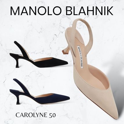 スエード ネイビー（紺）系 Manolo Blahnik(マノロブラニク) 靴