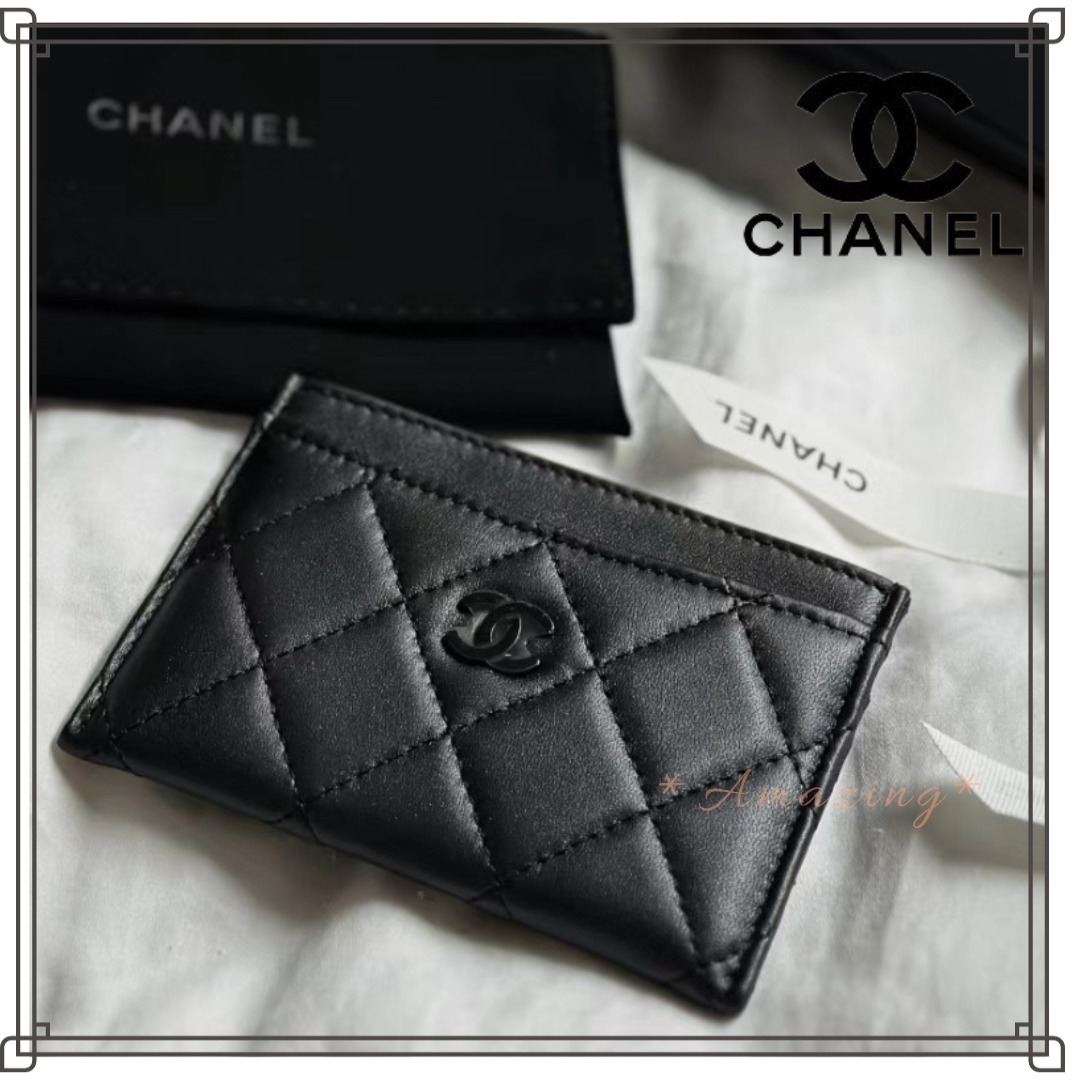 大人気☆CHANEL☆So Black クラシック カードケース 黒 (CHANEL/カード