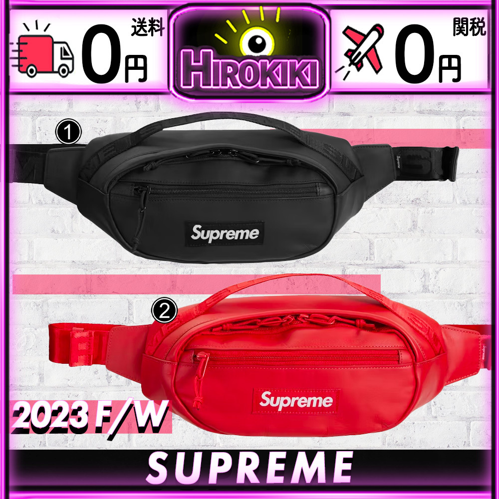 本物保証 /関税・送料無料】Supreme Leather Waist Bag (Supreme
