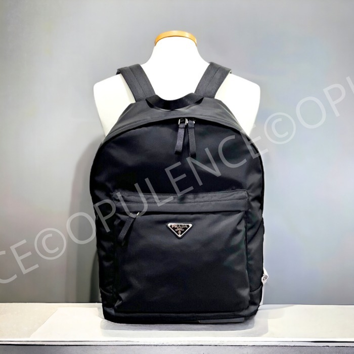 PRADA プラダ ロゴ ナイロン バックパック/リュック 2VZ034 黒 (PRADA
