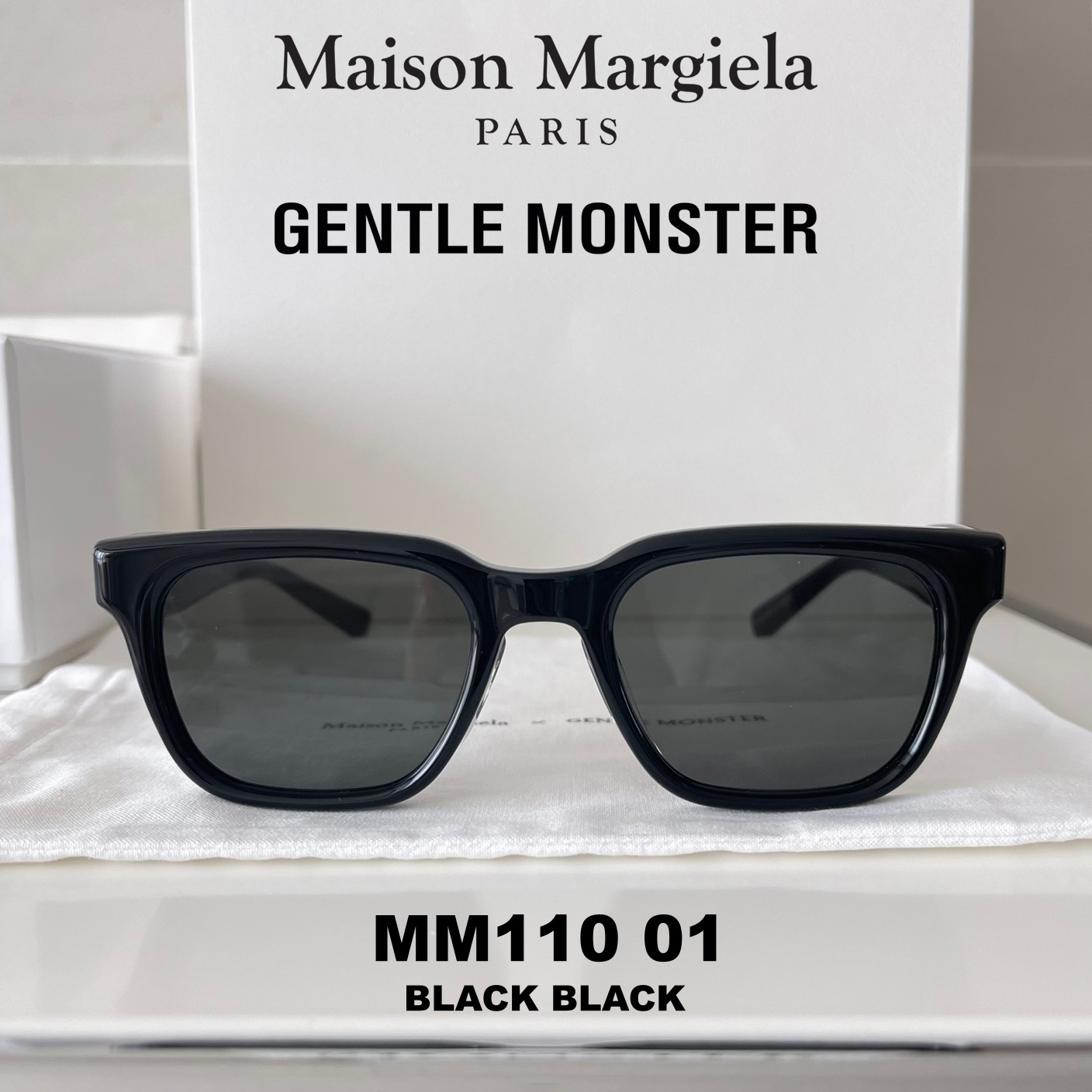 Maison Margiela X GENTLE MONSTER】MM110 01 (BLACK) (Gentle Monster