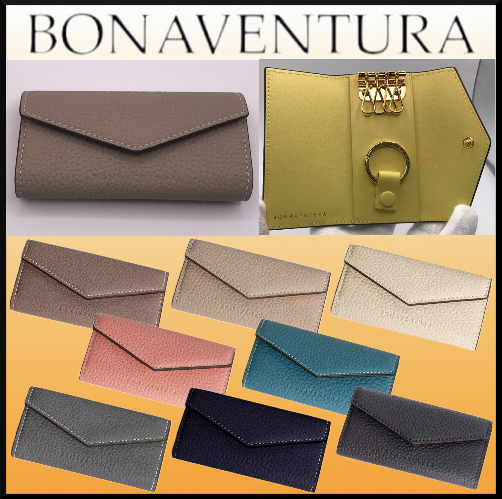 人気☆BONAVENTURA スリム キーケース シュリンクレザー☆ギフト