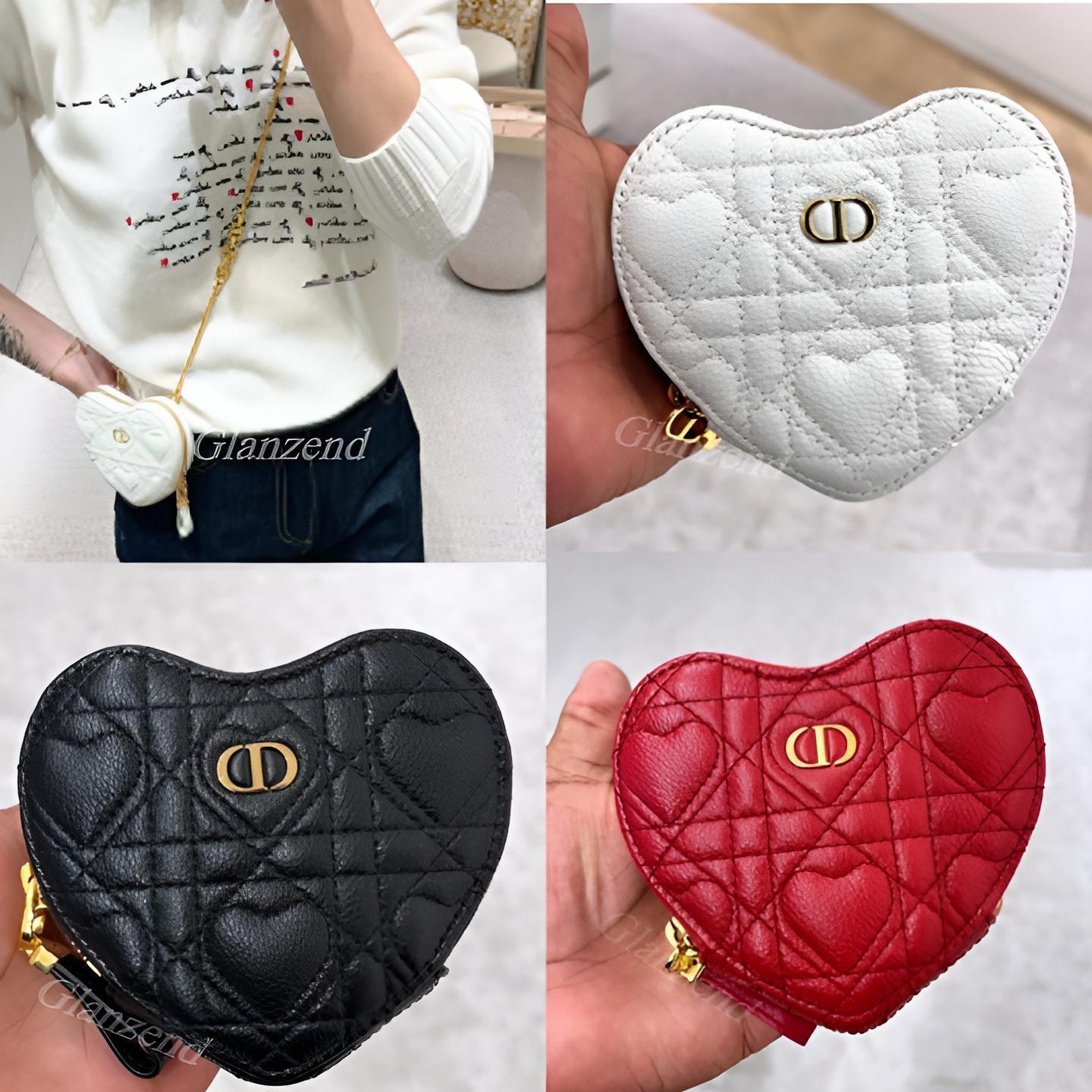 可愛くてエレガント♪【Dior】Dior Caro チェーン ハートポーチ (Dior