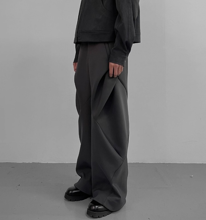 BAOVICTO*日本未入荷*プリーツデザイン/変形ワイドパンツ (BAOVICTO