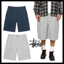 ☆関税込☆STUSSY☆VOLUME PLEATED SHORT WRINKLED STRIPE☆ (STUSSY