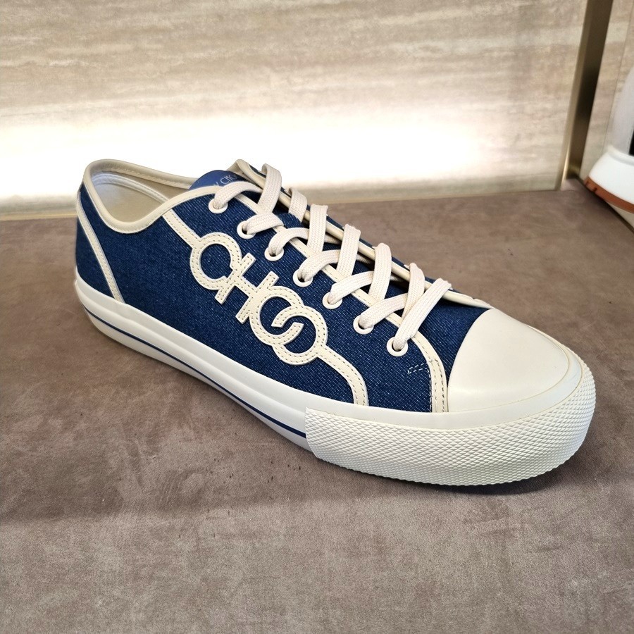 セール】ジミーチュウ FENIX デニムカーフ メンズスニーカー (Jimmy