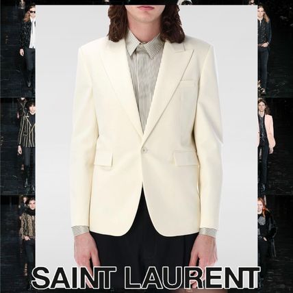 ホワイト（白）系 Saint Laurent(サンローラン) テーラードジャケット
