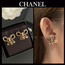 リボンが可愛い☆【CHANEL】レザー リボンピアス (CHANEL/ピアス