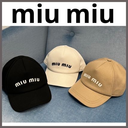 ベージュ系 MiuMiu(ミュウミュウ) 帽子(メンズ) - 海外通販のBUYMA