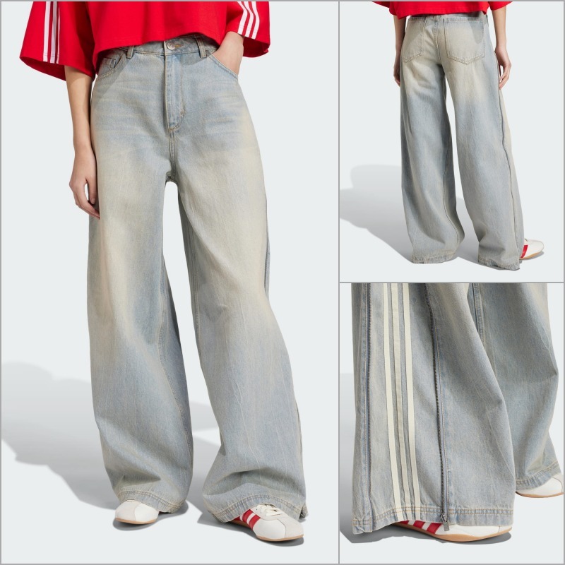 adidas】ADILENIUM SEASON 3 ZIP WASHED DENIM PANTS (adidas/デニム
