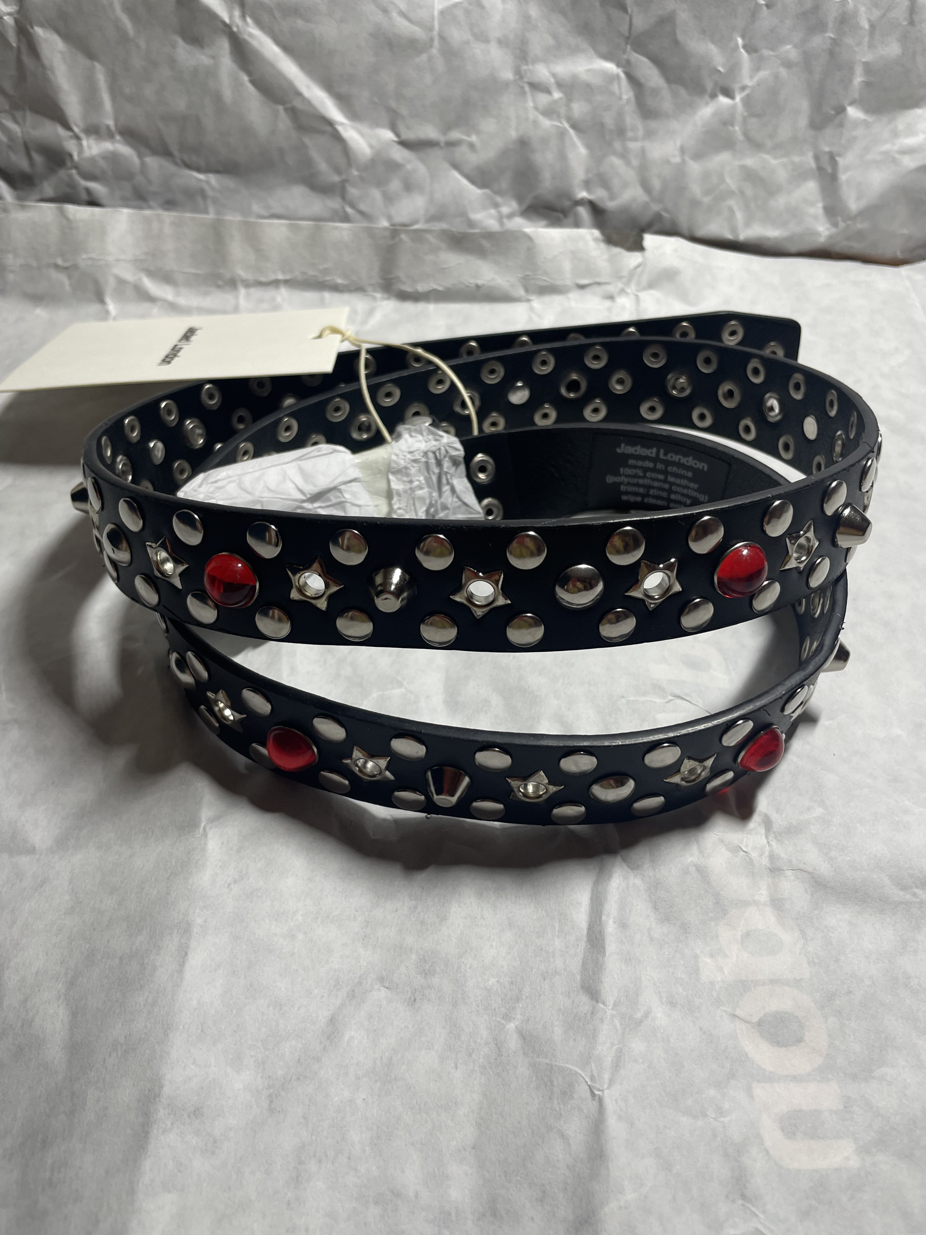 JADED LONDON】送料関税込み Black Starstud Belt (JADED LONDON