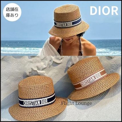 Dior(ディオール) ストローハット(レディース) - ブランド通販のBUYMA