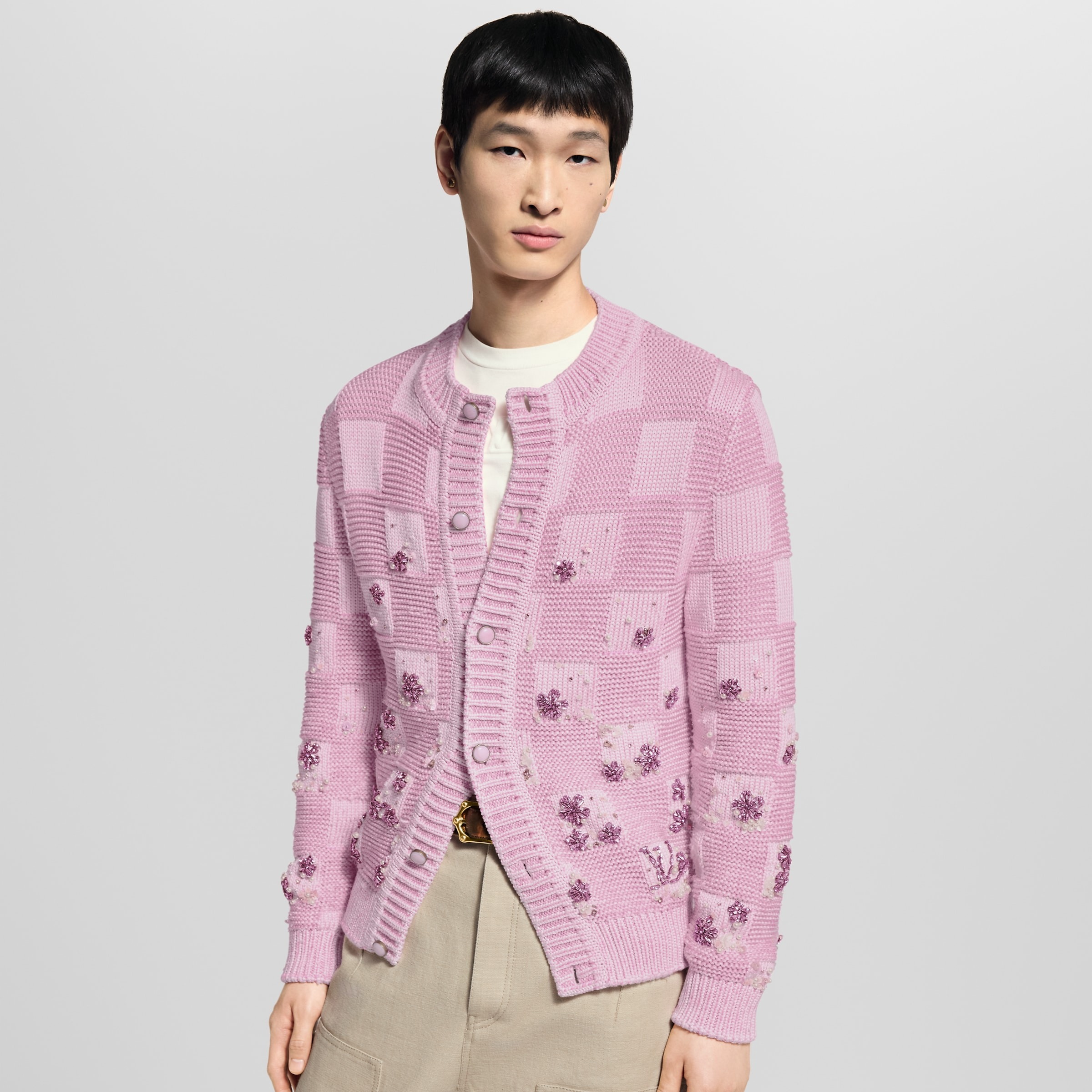 LV x NIGOコラボ Damier Embroidered Cardigan 関税込 (Louis Vuitton