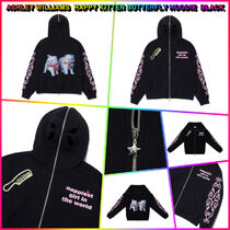 ☆ASHLEY WILLIAMS☆HAPPY KITTEN BUTTERFLY HOODIE☆Black (Ashley