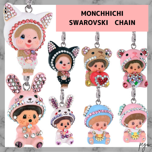 モンチッチ】国内発送 Monchhichi スワロフスキー テディベア