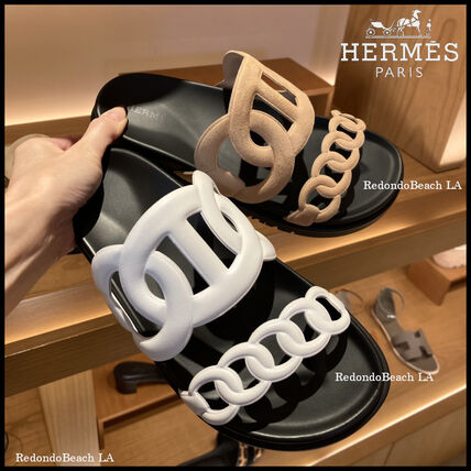 バイカラー HERMES(エルメス) サンダル・ミュール(レディース