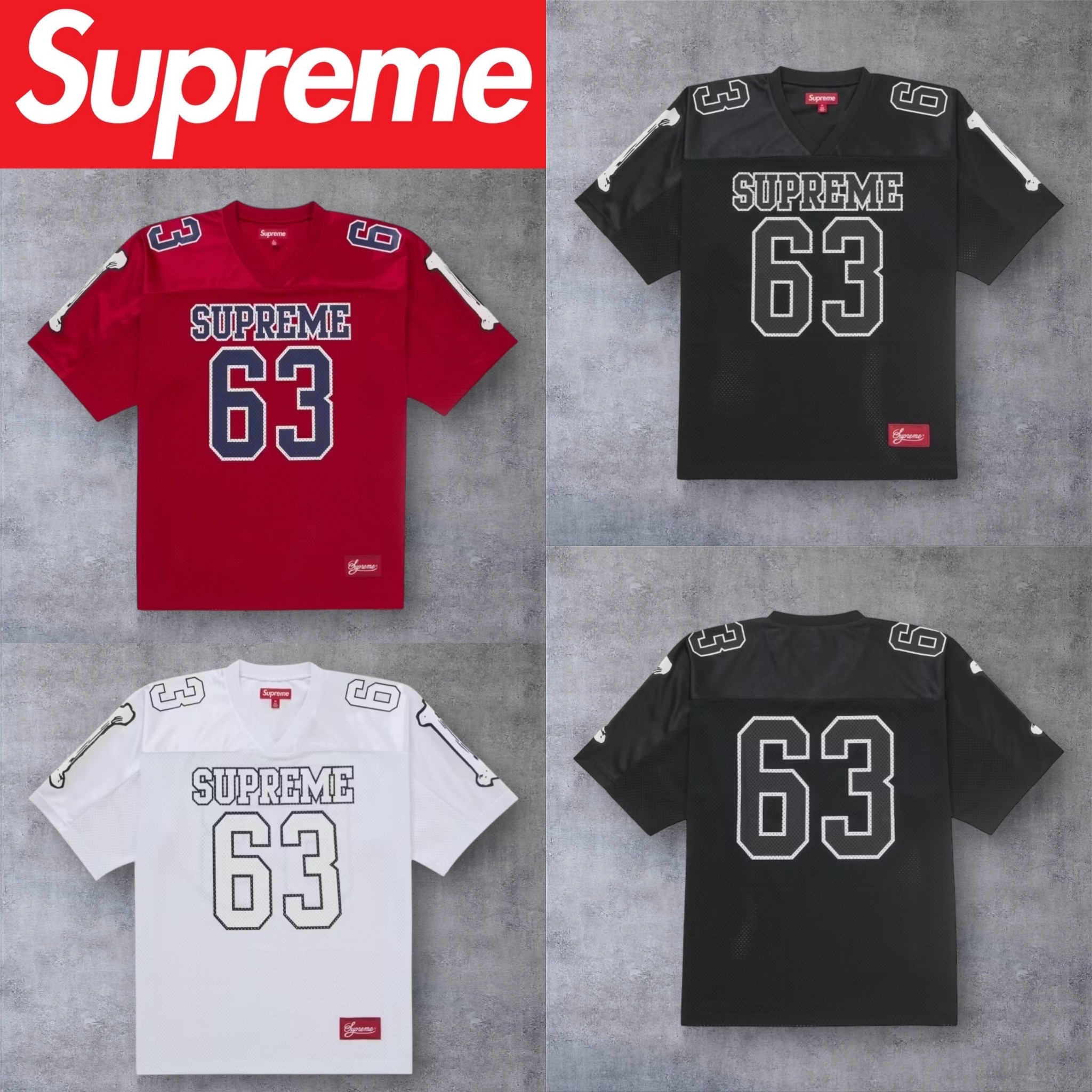 2025FW】Supreme Bones Football Jersey (Supreme/シャツ) 121672166