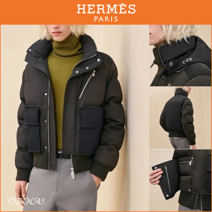 ブラウン（茶色）系 HERMES(エルメス) ダウンジャケット(メンズ