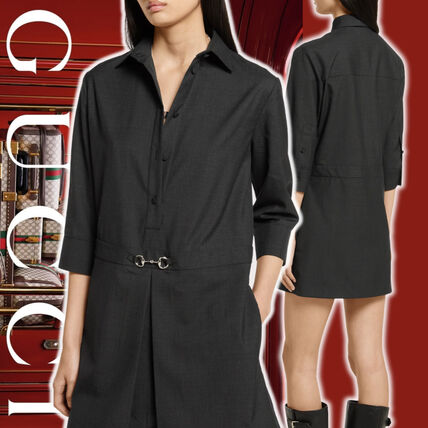 襟付き GUCCI(グッチ) ワンピース(レディース) - ブランド通販のBUYMA