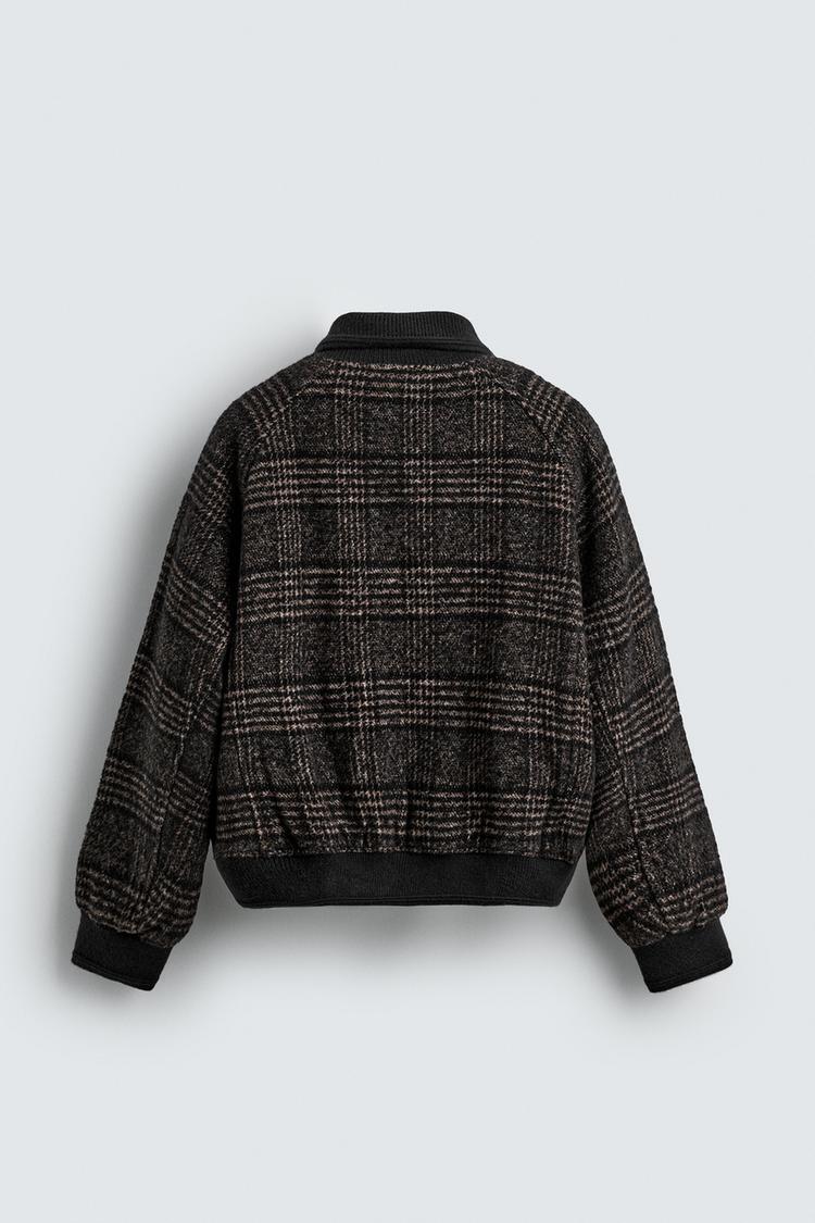 ZARA】リブ襟切り替えジャケット 1437/343/099 (ZARA/ジャケットその他