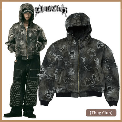 HOOD フード Thug Club(サグクラブ) デニムジャケット(メンズ