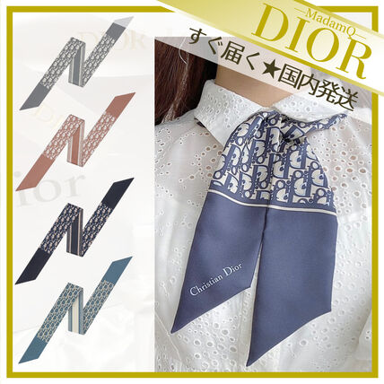 ネイビー（紺）系 Dior(ディオール) スカーフ(レディース) - ブランド