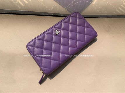 パープル（紫）系 CHANEL MATELASSE(シャネル マトラッセ) 長財布