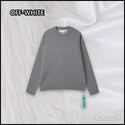 グレー（灰色）系 Off-White(オフホワイト) ニット・セーター(メンズ