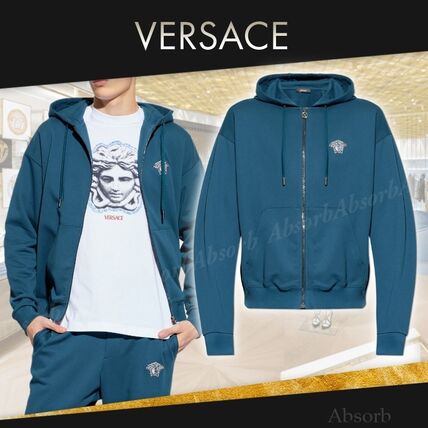 ジップアップ VERSACE(ヴェルサーチェ) パーカー・フーディ(メンズ