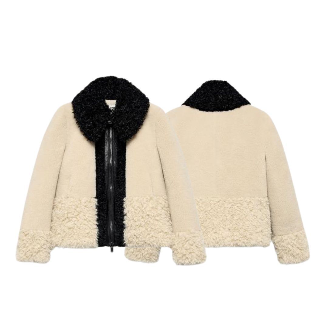 ZARA】パッチワークフェイクファージャケット (ZARA/ジャケット