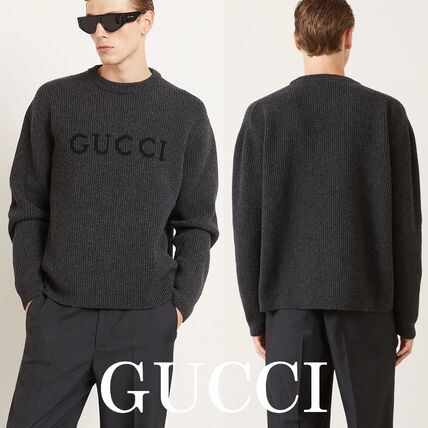 グレー（灰色）系 L GUCCI(グッチ) ニット・セーター(メンズ