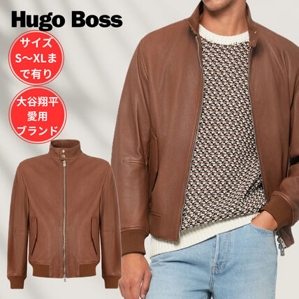 ブラウン（茶色）系 Hugo Boss(ヒューゴボス) レザージャケット(メンズ