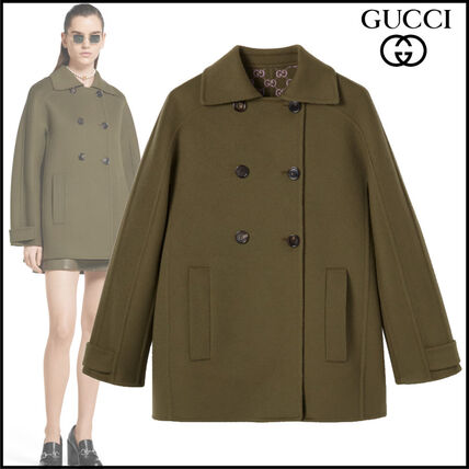 ウール GUCCI(グッチ) コート(レディース) - ブランド通販のBUYMA