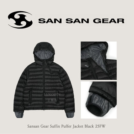 ブラック（黒）系 San San Gear(サンサンギア) ダウンジャケット