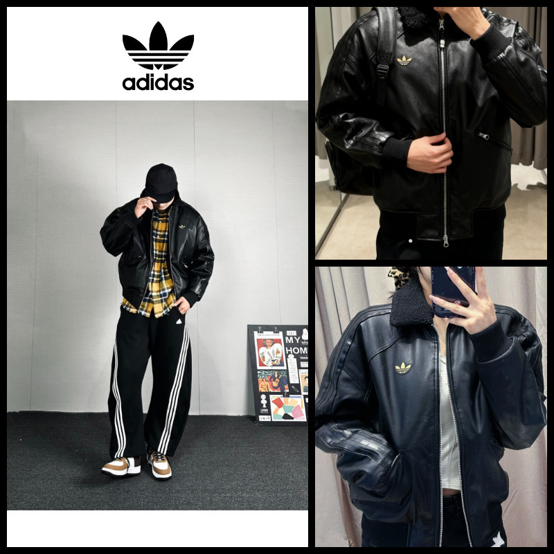 ☆ADIDAS Originals☆ Classic Street Embossed Jacket (adidas/レザー
