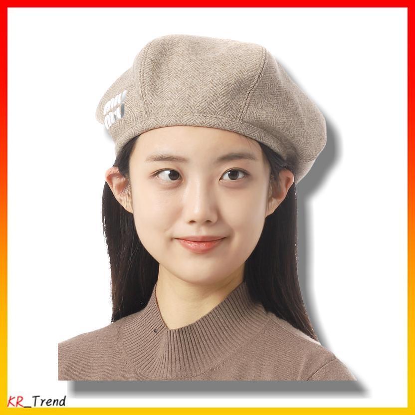 ☆MiuMiu☆ウール シェブロン ベレー帽