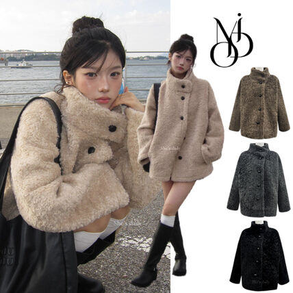 ハーフコート ブラック（黒）系 韓国 MODIMOOD(モディムード