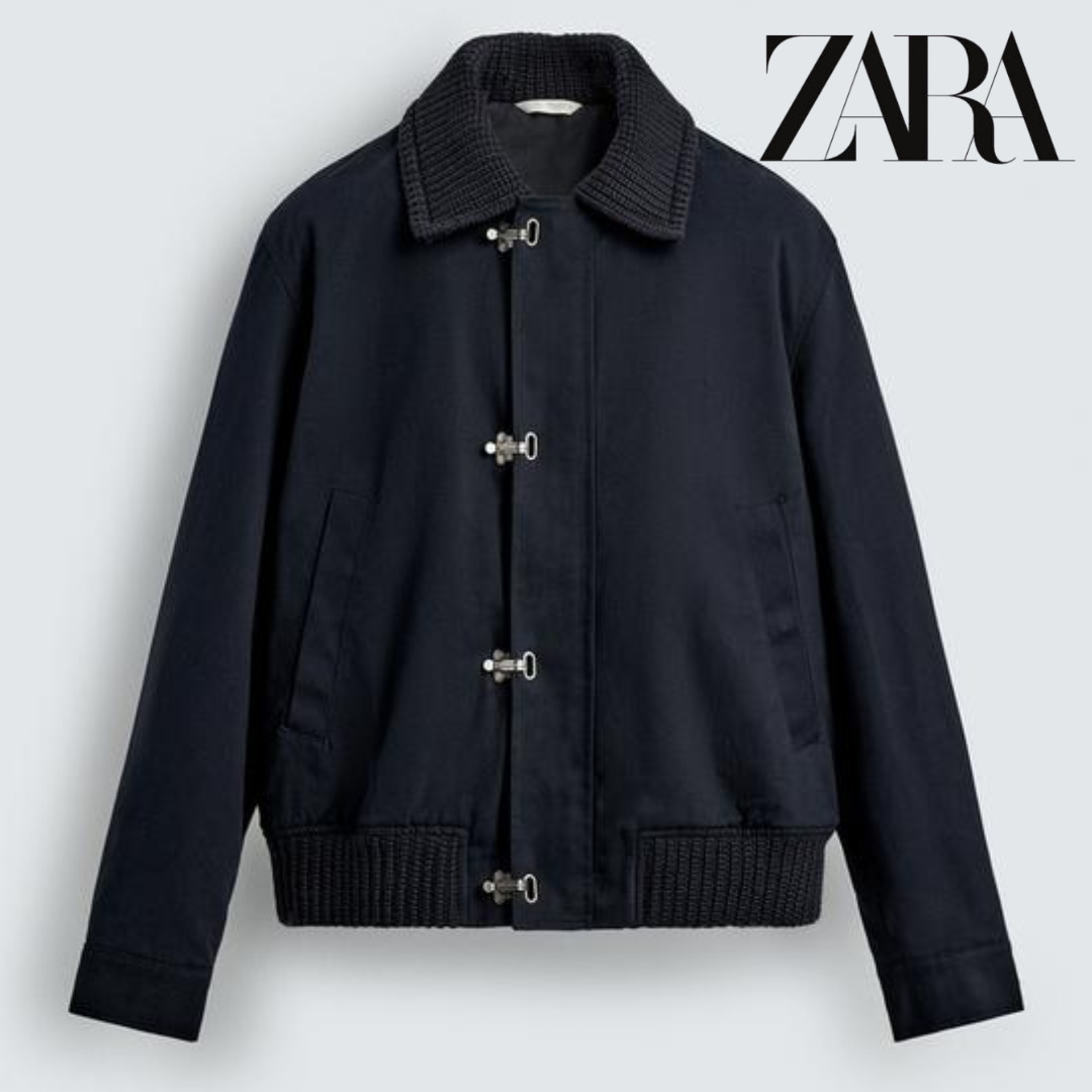 ZARA］トグルボタン コントラストカラージャケット (ZARA/デニム