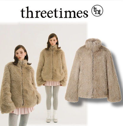 threetimes(スリータイムズ) ムートン・ファーコート(レディース