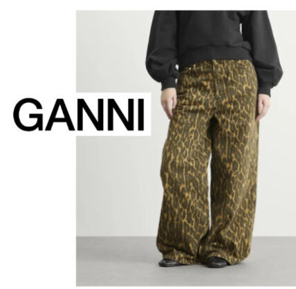 レオパード M Ganni(ガニー) ボトムス(レディース) - ブランド通販のBUYMA