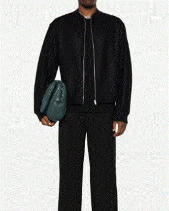 SALE】JilSanderジップアップボンバージャケット黒ネイビーNEW (Jil