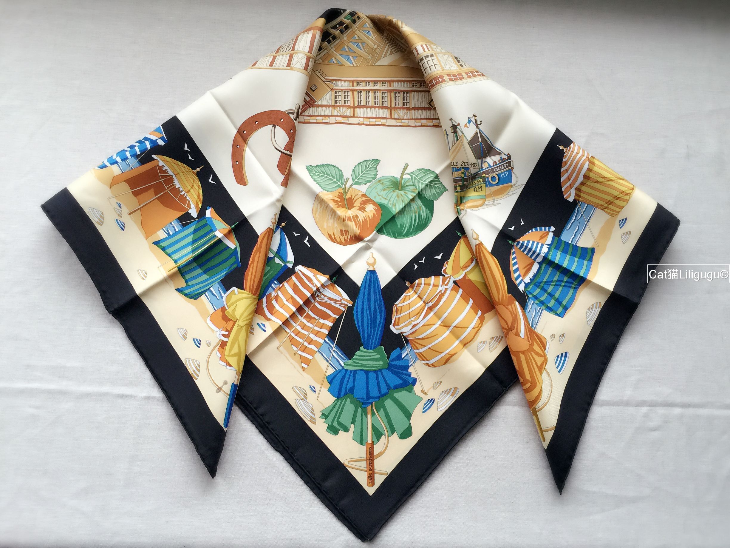 エルメス)カレ90《ノルマンディー海岸の魅力》スカーフ (HERMES